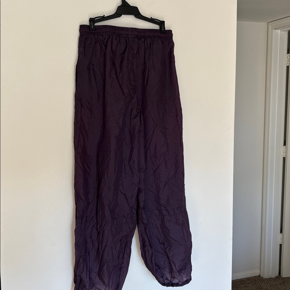 Urban Outfitters Purple Balloon Parachute Baggy Pants Wide Leg Cinch Joggers - Picture 5 of 5